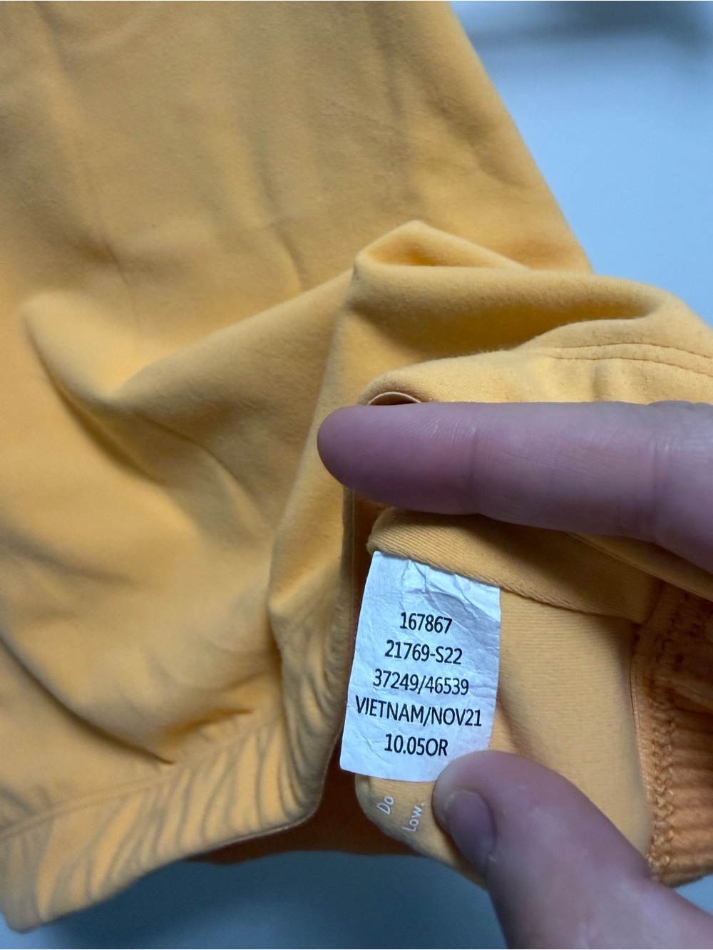 REI Co-op Take Your Time Bra Top in a Yellow/ Orange Mango Color Size Medium - Picture 4 of 5